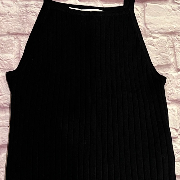 H & M girls black ribbed tank - Picture 2 of 8